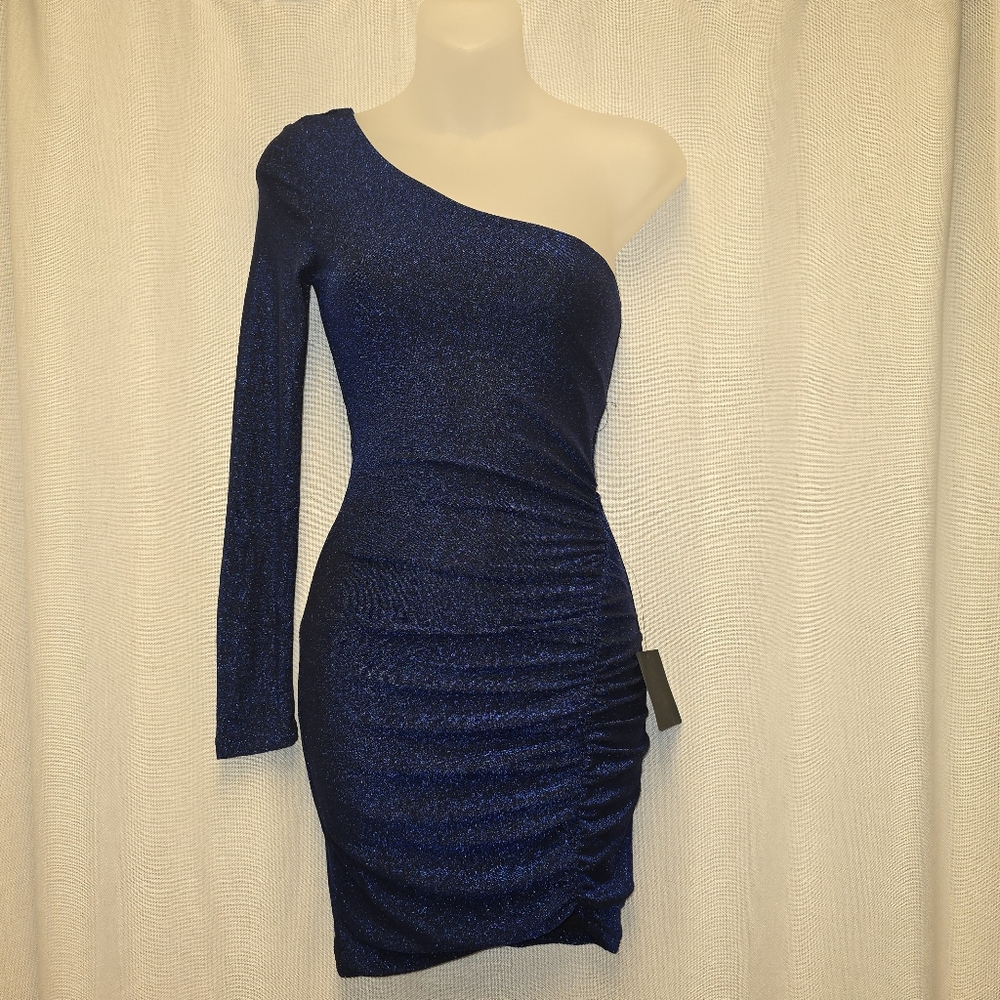 Lulus Royal Blue Metallic Dress Size: XS
